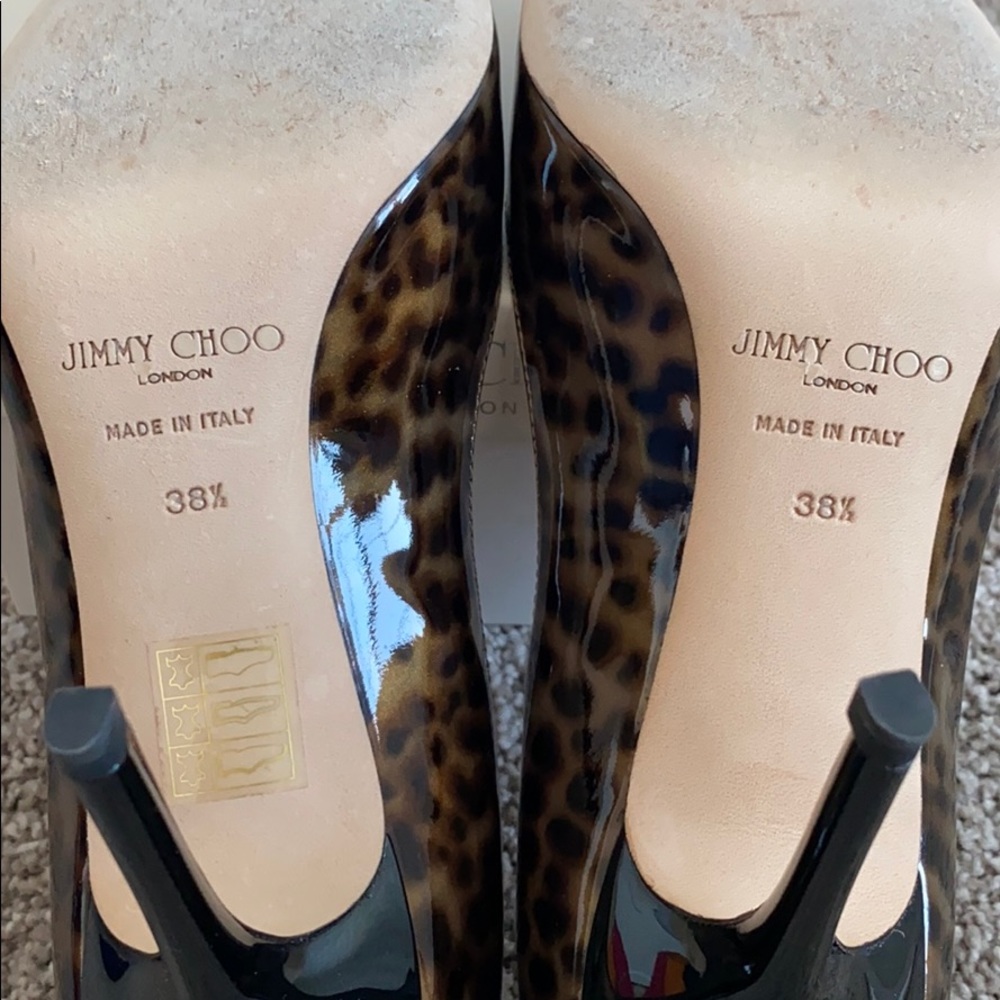 Jimmy Choo Leopard Print Patent Pumps - image 7
